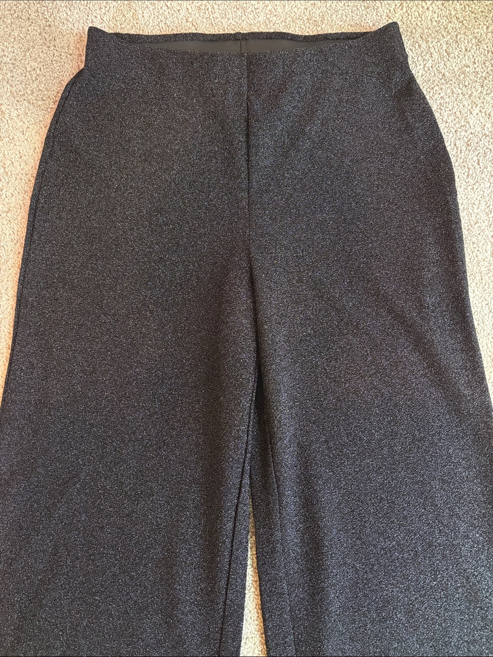 H&M Black Shimmery Wide-Leg Pants